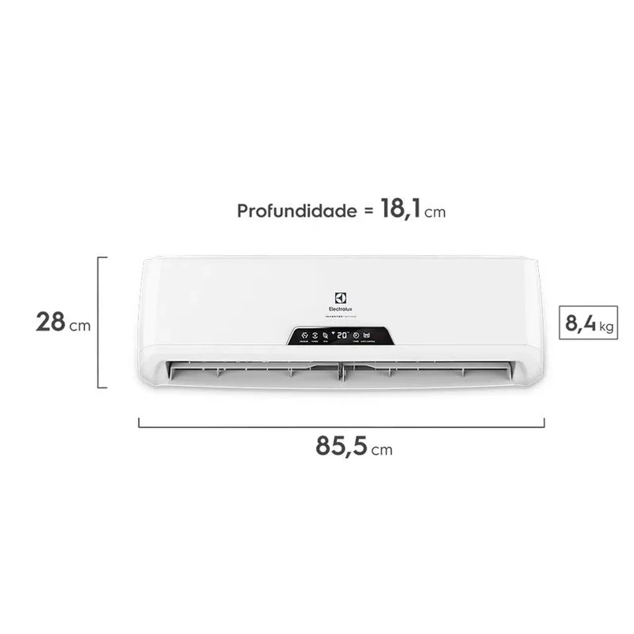 Ar-Condicionado Split Electrolux Inverter 9.000 BTUs Frio com Função Eco (QI09F/QE09F)