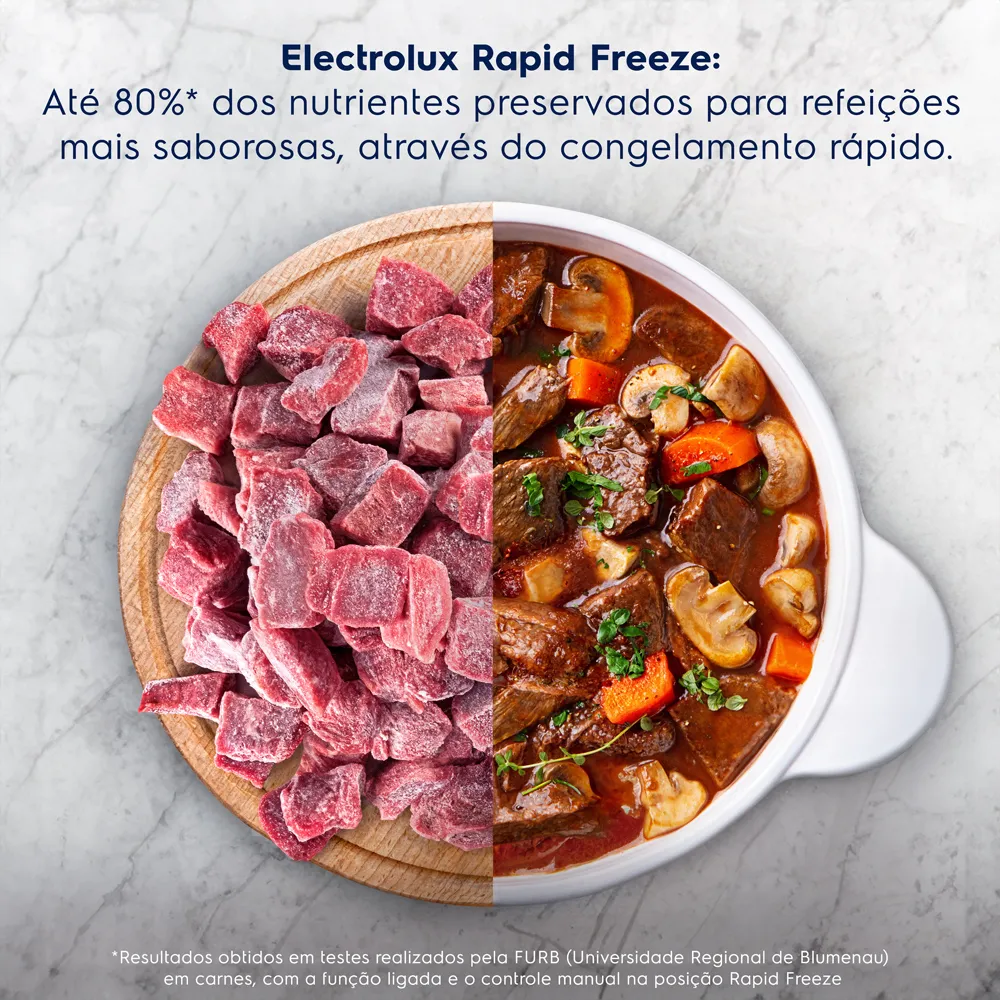 Geladeira Electrolux Frost Free Inverter 400L Efficient AutoSense e Rapid Freeze Inverse Black Inox Look (IB6B)