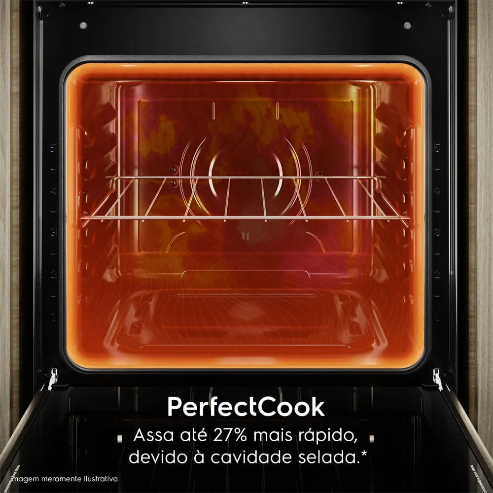 Fogão de Embutir 4 bocas Electrolux Preto Experience Mesa de Vidro e VaporBake (FE4BB)