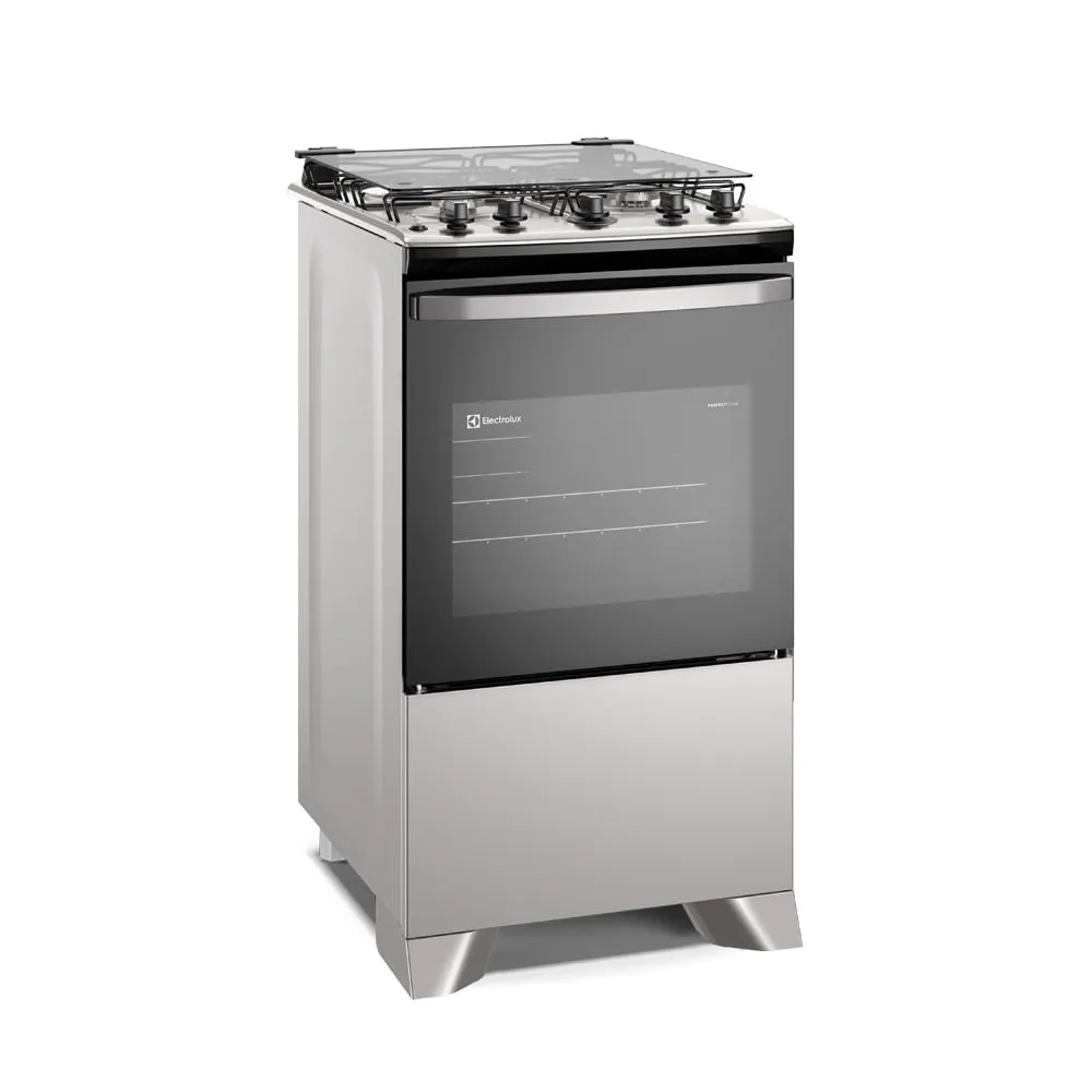 Fogão 4 bocas Electrolux Cinza Efficient Mesa Inox, PerfectCook e VaporBake® (FE4IG)
