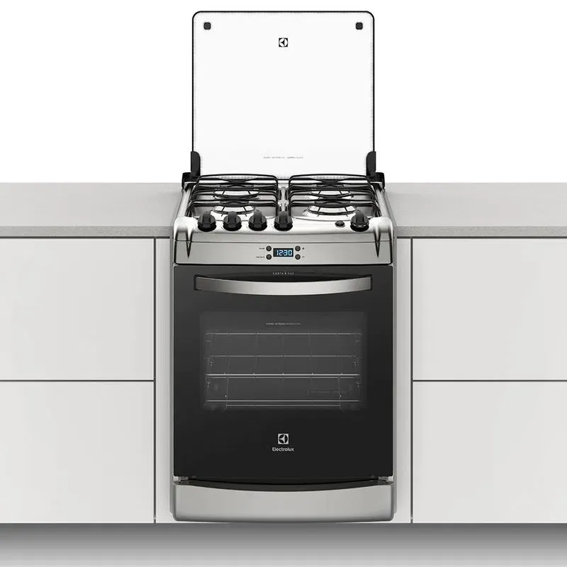 Fogão 4 Bocas de Embutir Electrolux Prata com Timer Digital (52EXR)