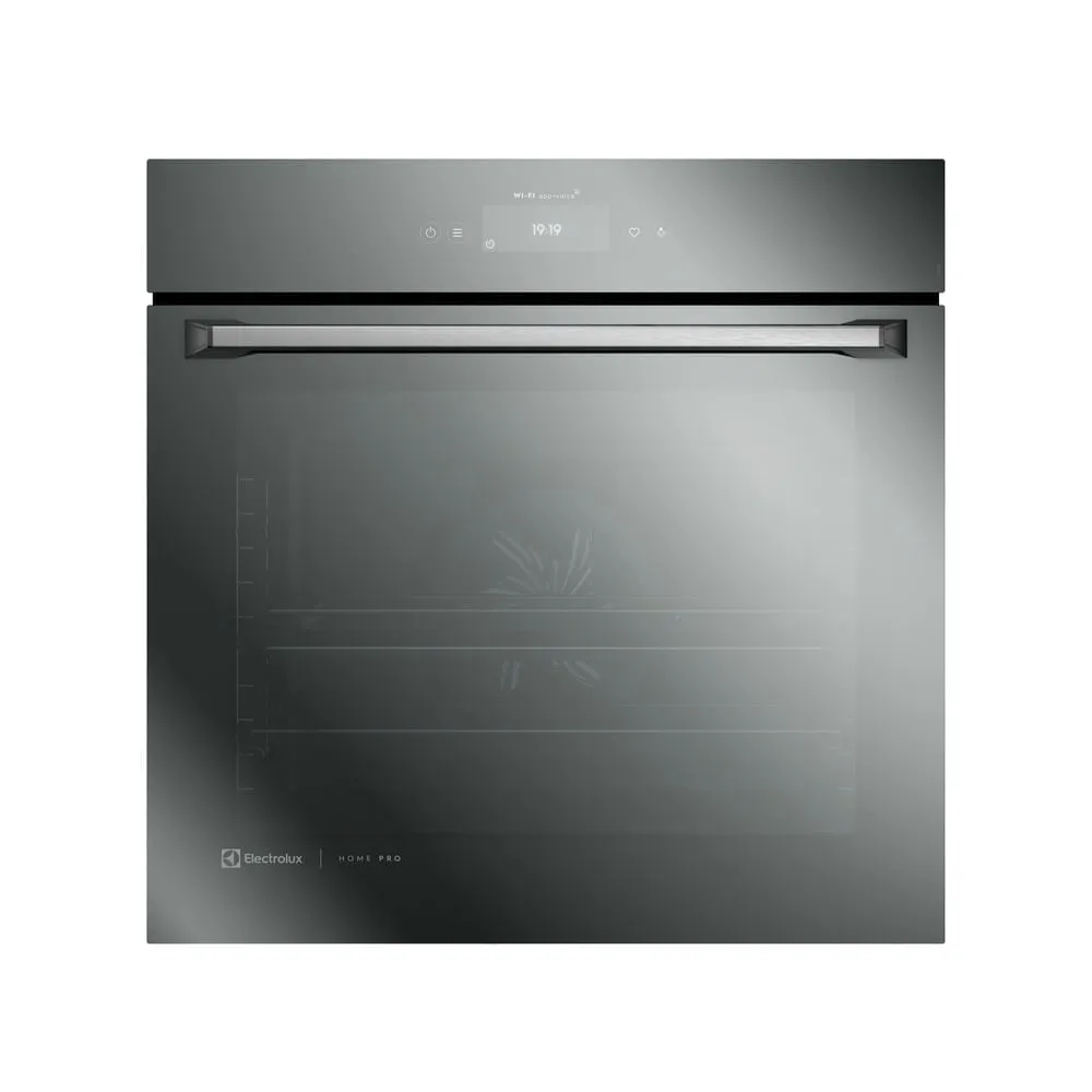 Forno de Embutir Electrolux Elétrico 80L Home Pro c/ AirFryer, Wi-Fi e VaporBake Espelhado (OE9XS)