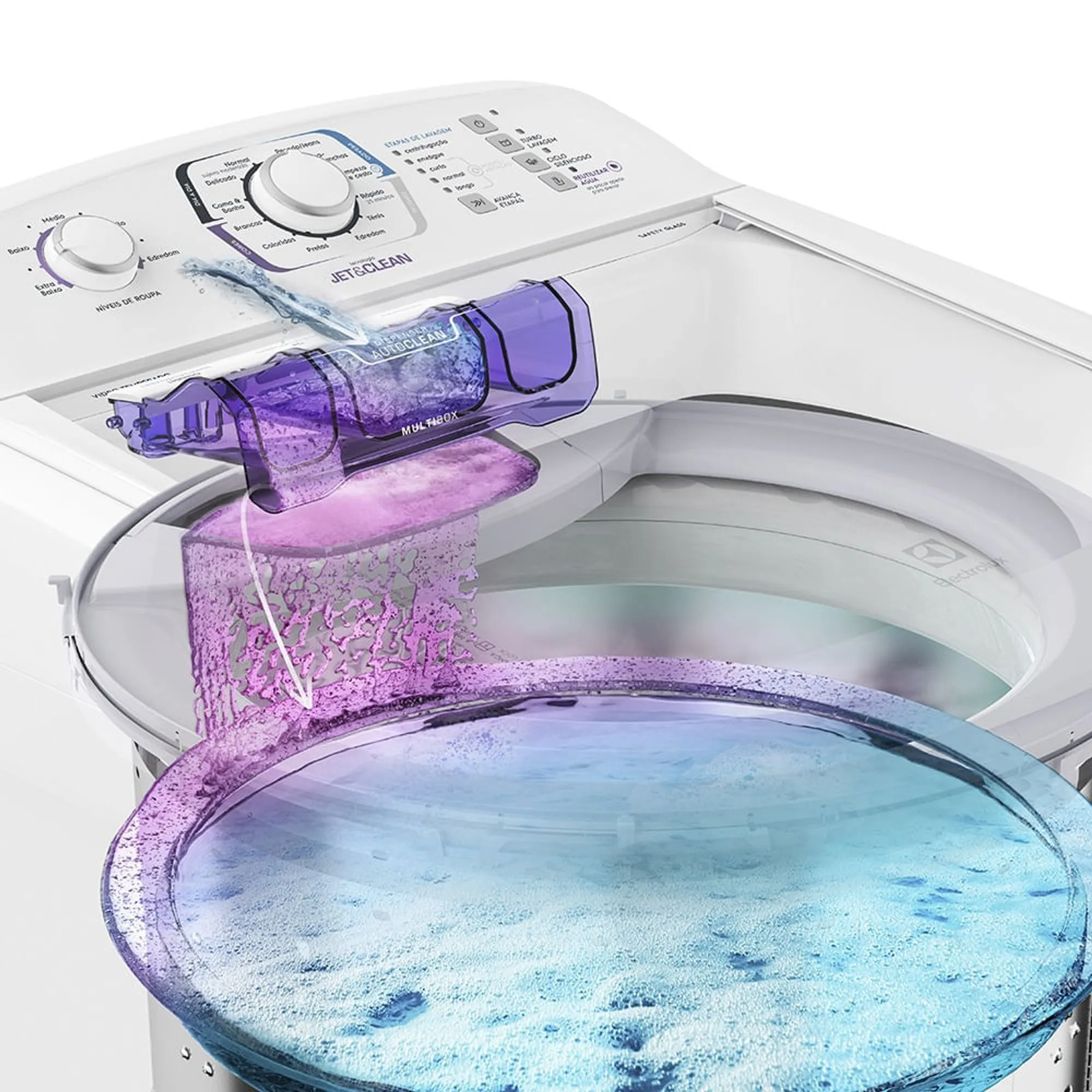 Máquina de Lavar Electrolux 12kg Branca Turbo Economia Silenciosa com Cesto Inox (LAC12)