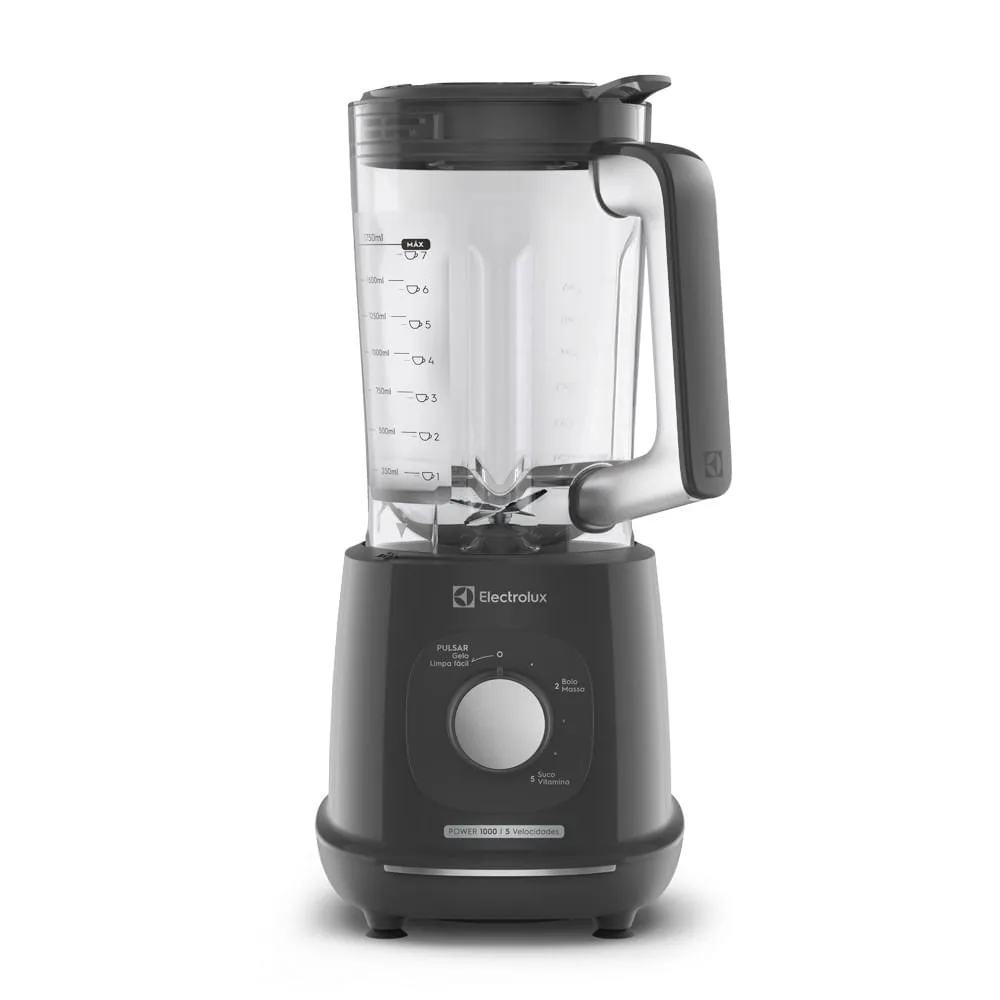 Liquidificador Electrolux 1000W 2.7L Efficient TriForce 5 Velocidades Cinza (EBL1000)