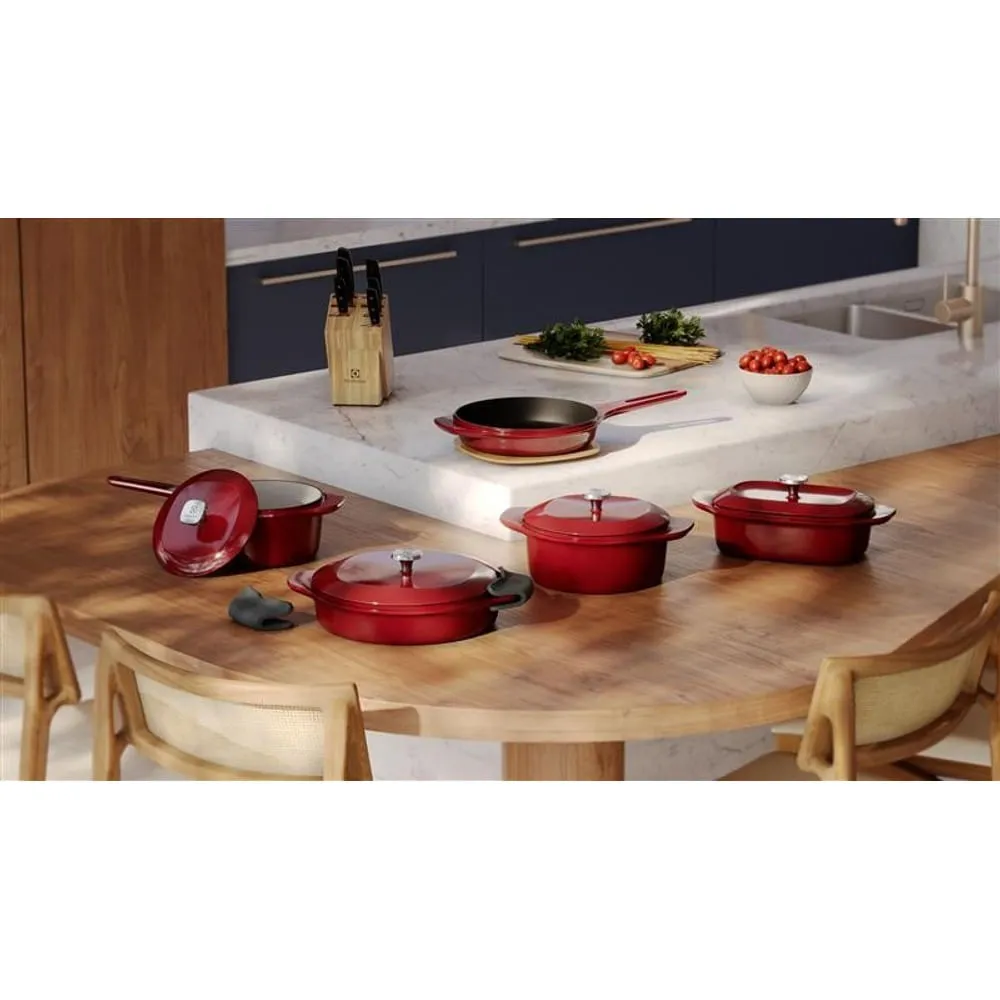Frigideira de Ferro Fundido Esmaltado Electrolux Expert 26cm Vermelha