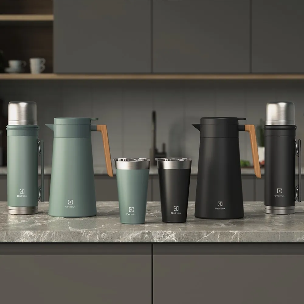 Copo Térmico Electrolux 560ml Preto Sense com Tampa Hermetica