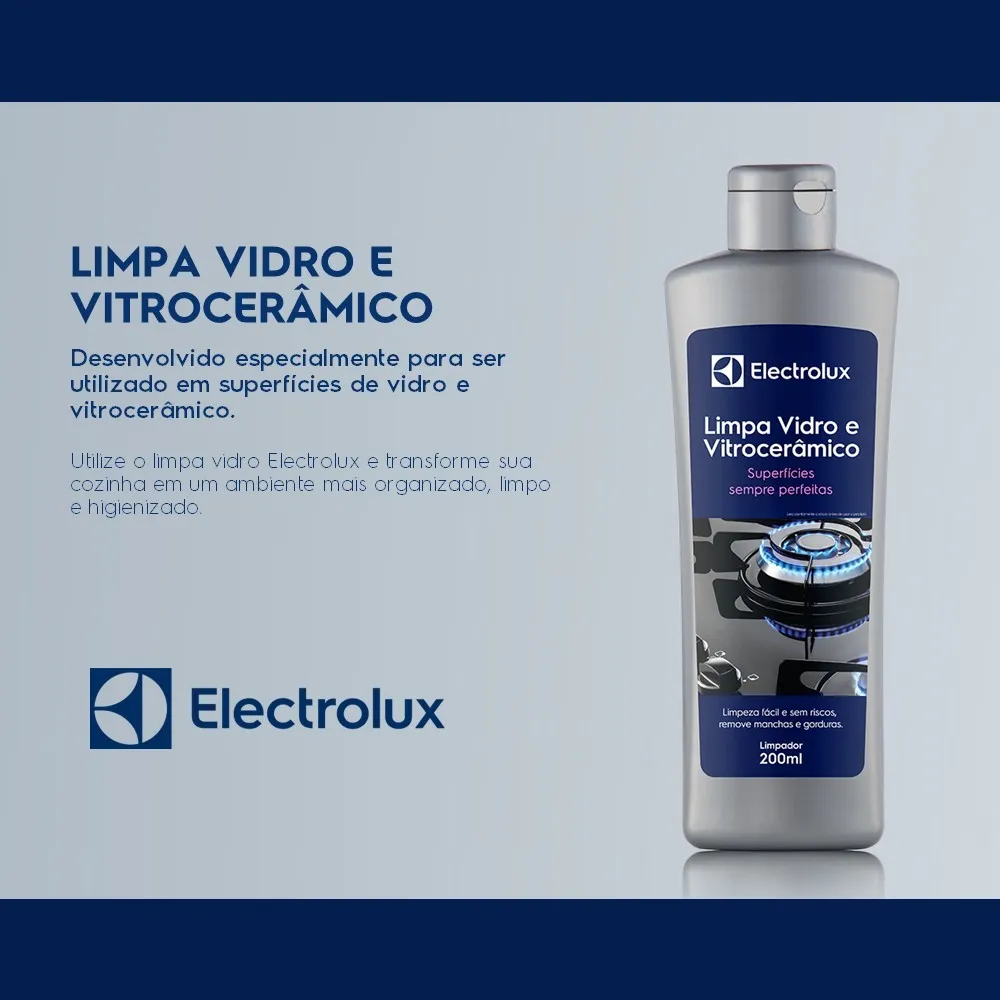 Limpa Vidro e Vitrocerâmico de Indução Electrolux Remove Manchas e Gorduras